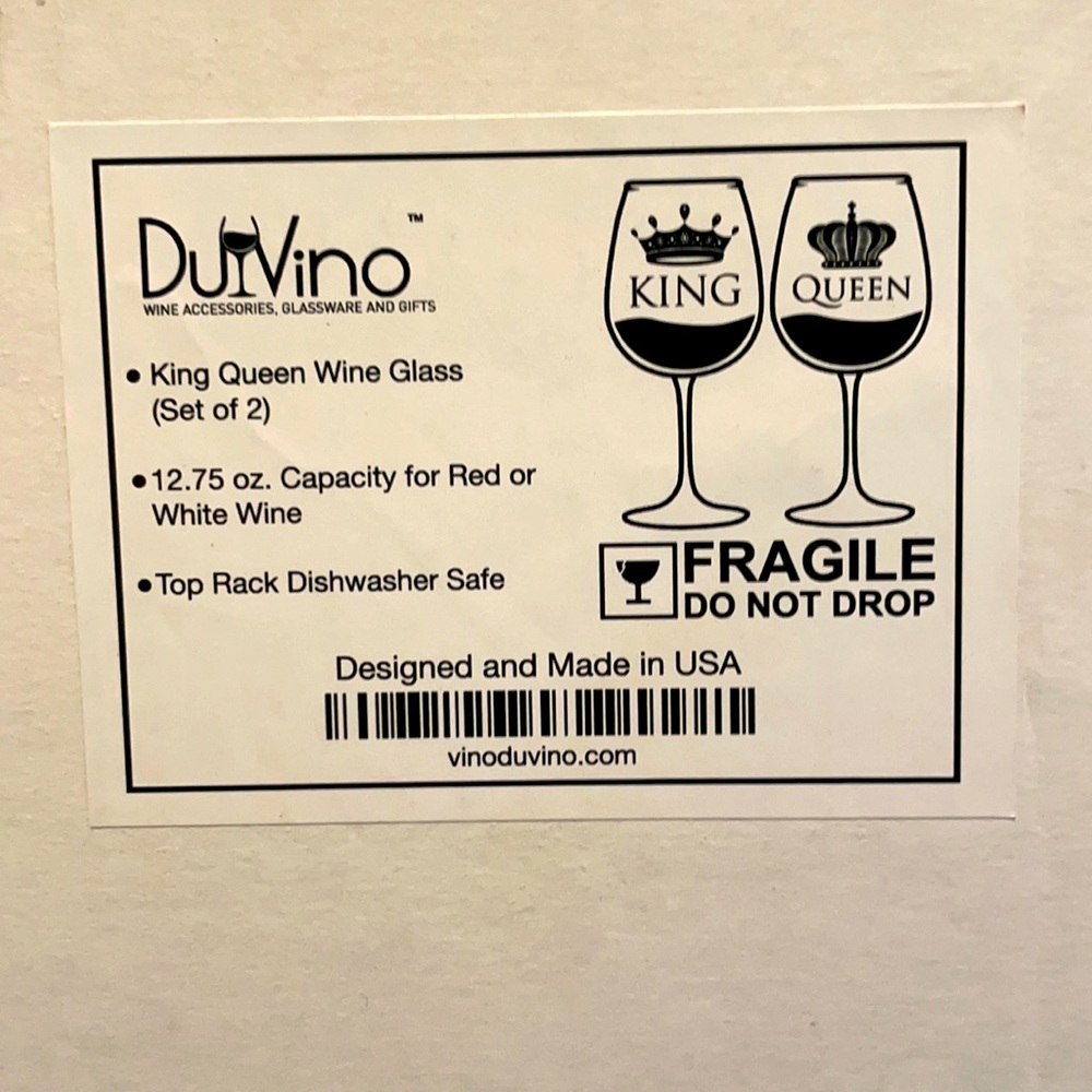 King and Queen Wine Glasses
